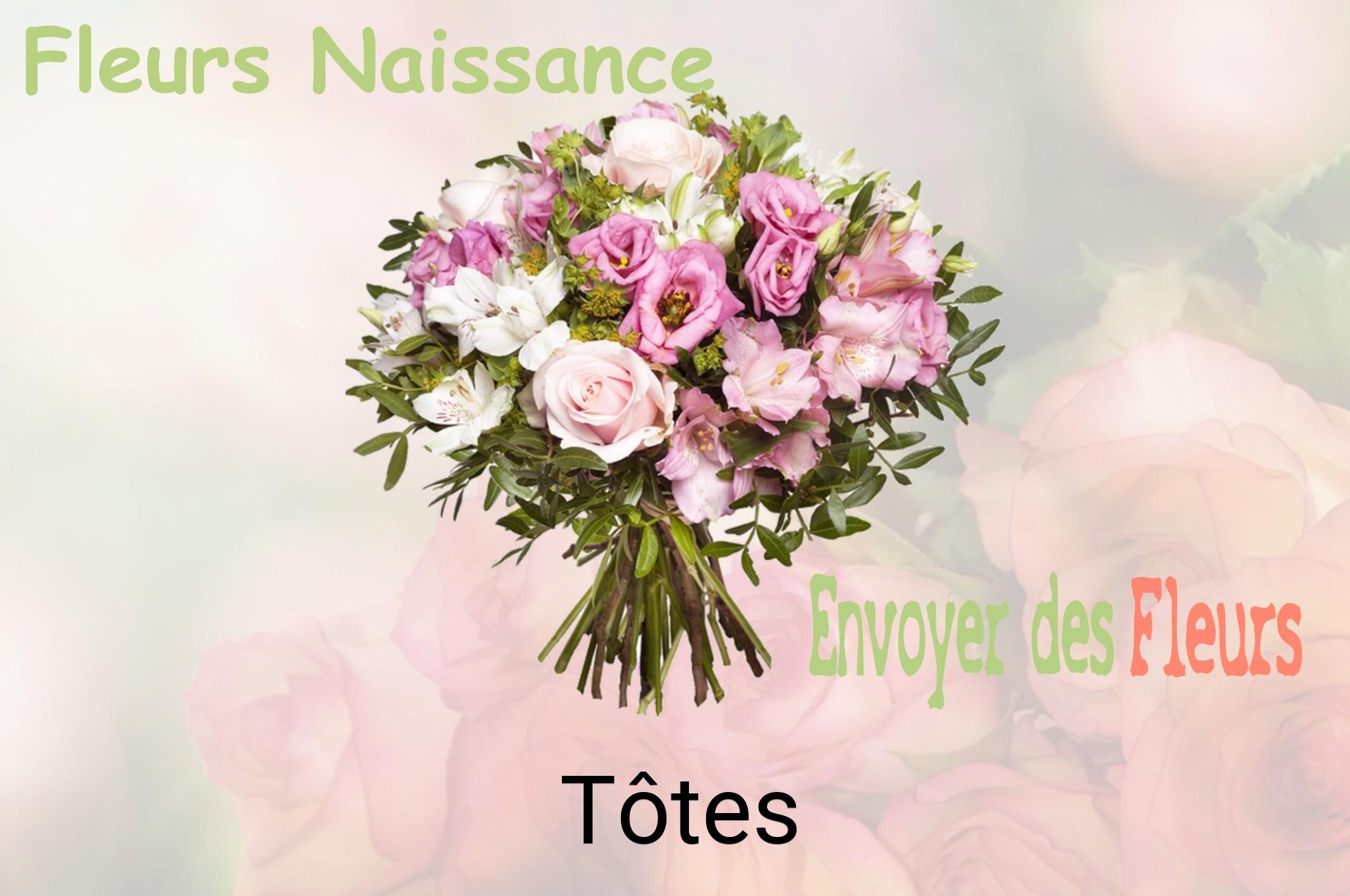 Bouquet de fleurs de naissance livré à Tôtes